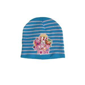 Shopkins Girls Pink Blue Beanie I Love SPK Knit Winter Hat Cap‎ One Size